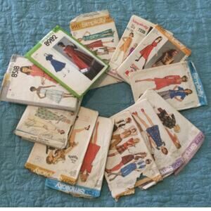 Vintage 1970s Simplicity Womens Sewing Patterns Lot of 12